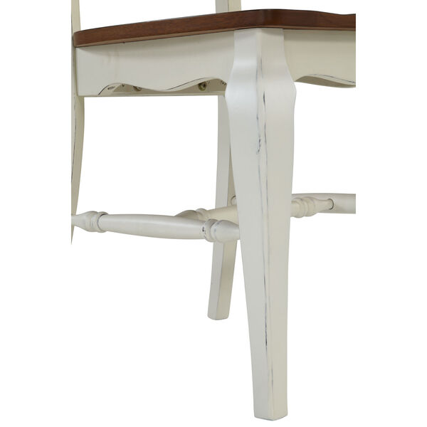 The French Countryside Oak and Rubbed White 40-Inch Dining Chair, Set of 2, image 3