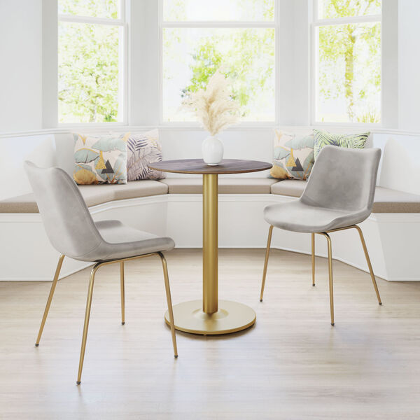 Alto Brown and Gold Bistro Table, image 2