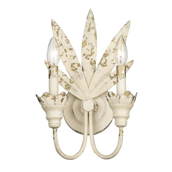 Lillianne Antique Ivory Two-Light Wall Sconce, image 1