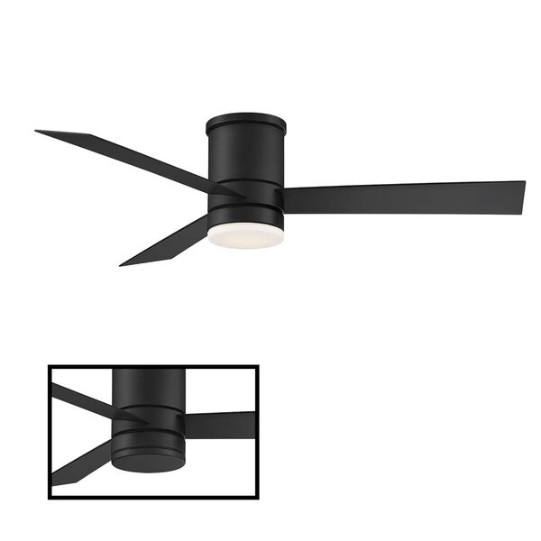 Axis Matte Black 52-Inch ADA LED Flush Mount Ceiling Fan, image 3