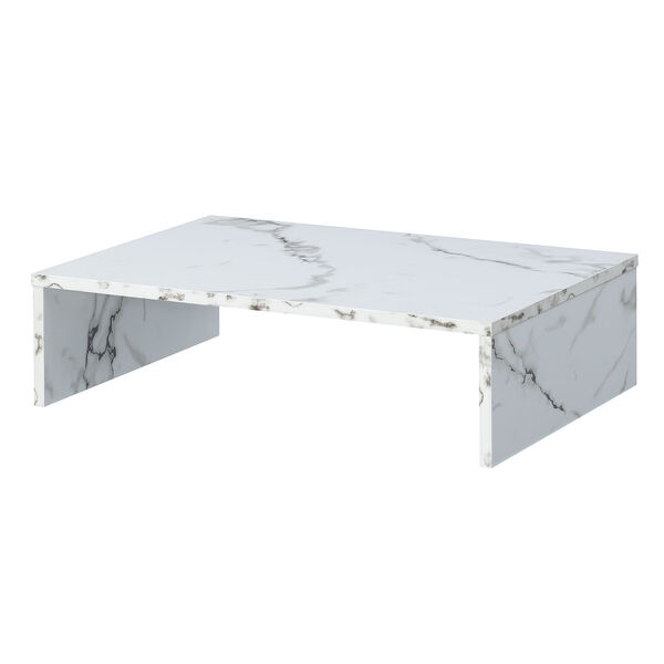 Designs2Go White Faux Marble Small TV Monitor Riser for TVs up to 26 Inches, image 1