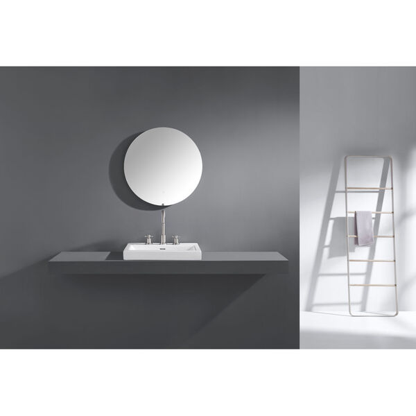 Luana White 24-Inch Frameless LED Mirror, image 4