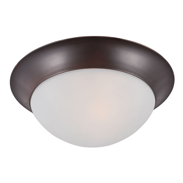 Essentials - 5850 Oil Rubbed Bronze One-Light Flushmount with Frosted Glass, image 1