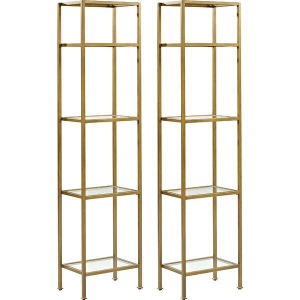 Aimee Soft Gold Etagere Set , Set of Two, image 2