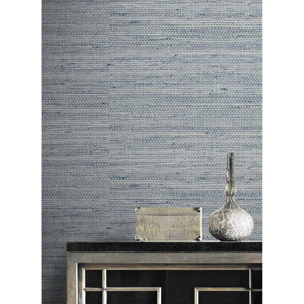 Lillian August Luxe Haven Light Blue Luxe Weave Peel and Stick Wallpaper, image 1