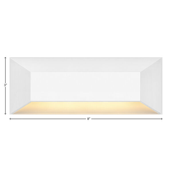 Nuvi Matte White Large Rectangular LED Deck Sconce, image 4