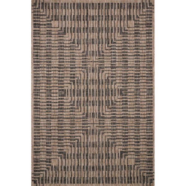 Isle Brown with Black Rectangle: 2 Ft. 2 In. x 3 Ft. 9 In. Rug, image 1