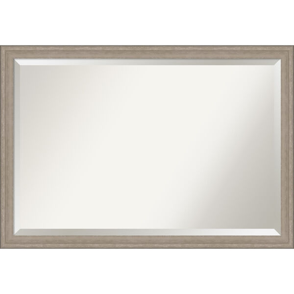 Gray Wood Frame Bathroom Vanity Wall Mirror, image 1