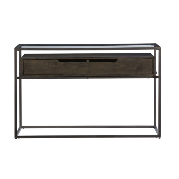 Presidio Contemporary Umber and Black Console Table, image 1