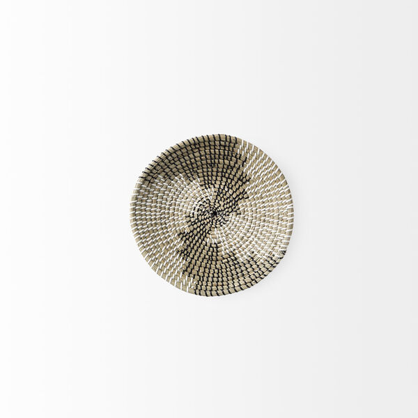 Luna Light and Dark Brown Round Wall Hanging Plate, image 2