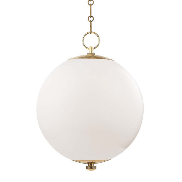 Sphere No.1 Gold and White One-Light Pendant, image 2