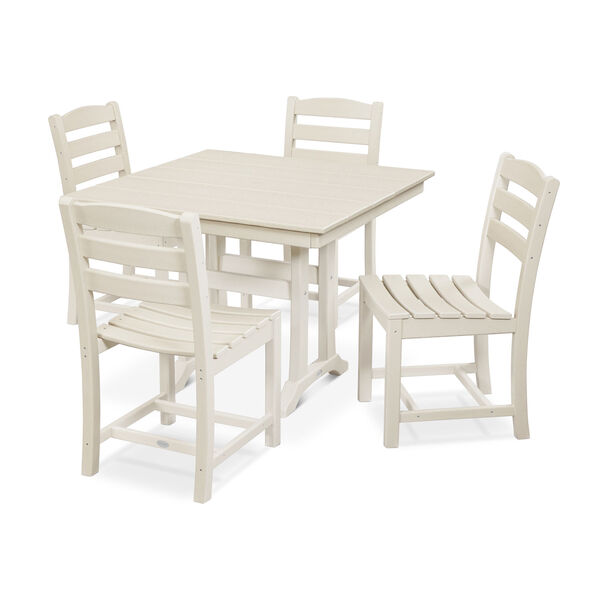 La Casa Cafe Sand Trestle Side Chair Dining Set, 5-Piece, image 1