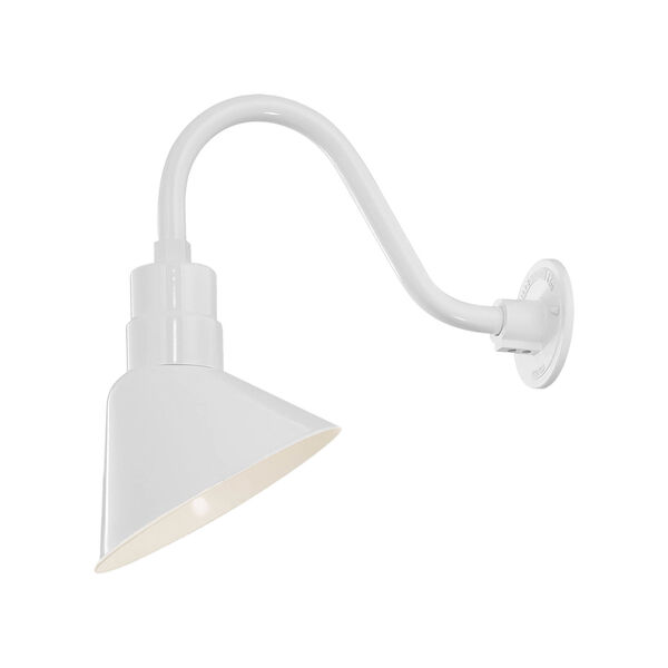 R Series White 10-Inch One-Light Angle Shade, image 1