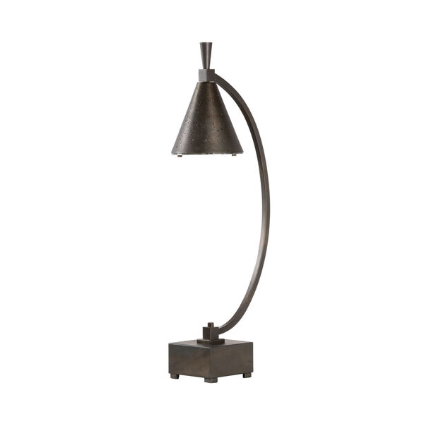 Black One-Light 6-Inch Ruskin Lamp, image 1