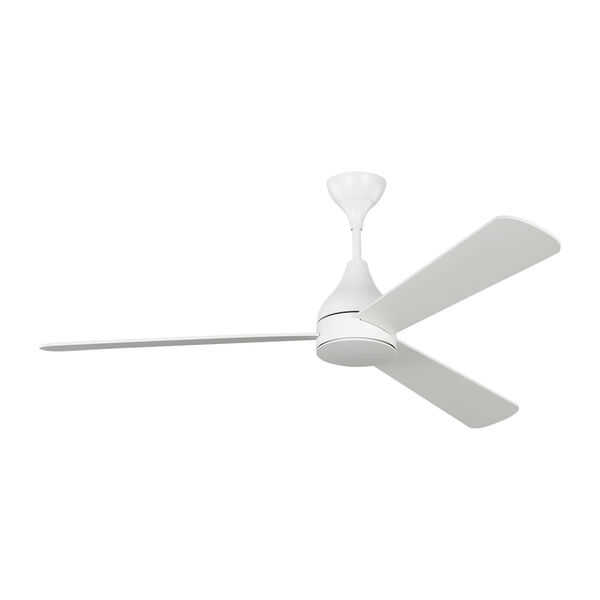 Streaming Smart Matte White 60-Inch Indoor/Outdoor Integrated LED Ceiling Fan with Remote Control and Reversible Motor, image 1