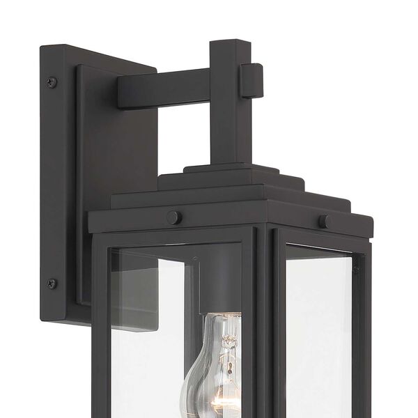Byron Matte Black One-Light Five-Inch Outdoor Wall Mount, image 6