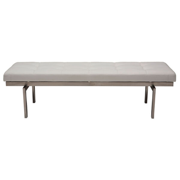 Louve White Occasional Bench, image 2