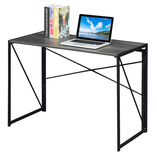 Xtra Charcoal Gray Black Office Desk, image 2