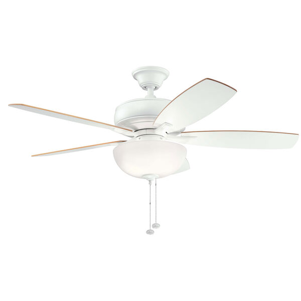 Terra Select Matte White 52-Inch Three-Light LED Ceiling Fan, image 1