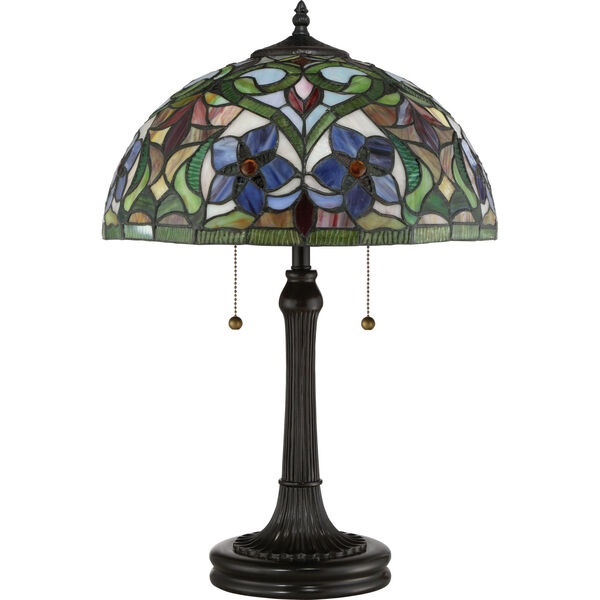 Violets Vintage Bronze Two-Light Table Lamp, image 2