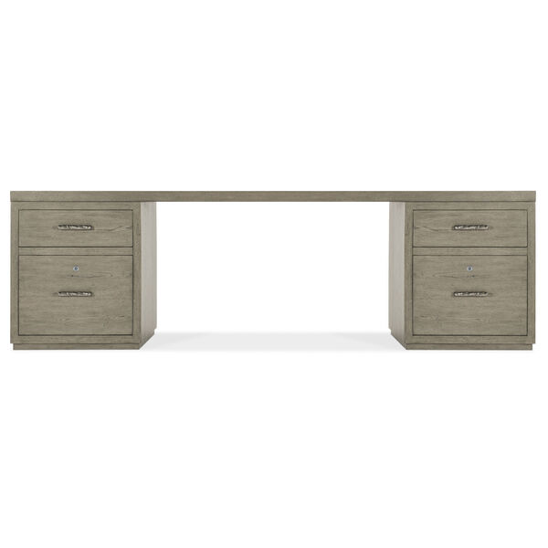 Linville Falls Smoked Gray 96-Inch Desk with Two Files, image 4