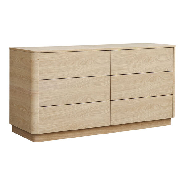 Round Off Natural Dresser with Six Drawers, image 2