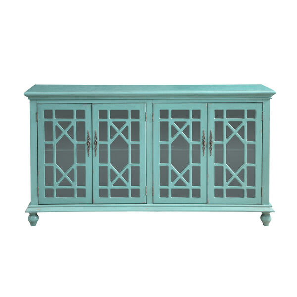 Blue 72-Inch Four-Door Tv Stand Cabinet, image 2