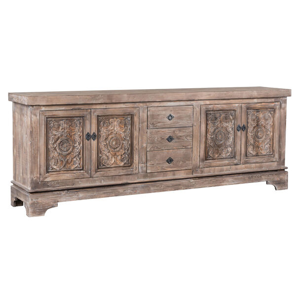 Amy Rustic Taupe Reclaimed Pine Sideboard, image 1