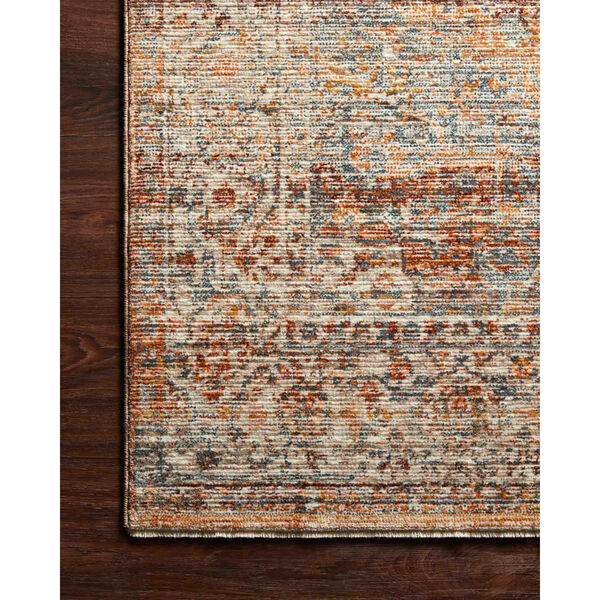 Lourdes Tangerine and Ocean Rectangle: 7 Ft. 10 In. x 10 Ft. Rug, image 3