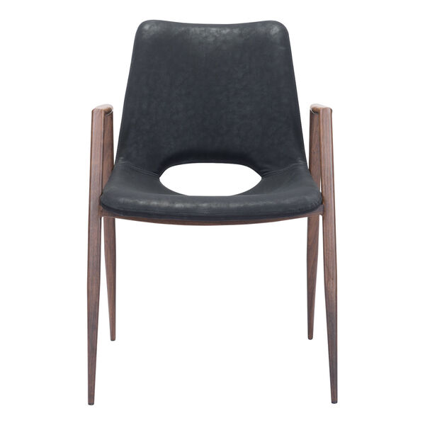 Desi Black and Dark Brown Dining Chair, Set of Two, image 4
