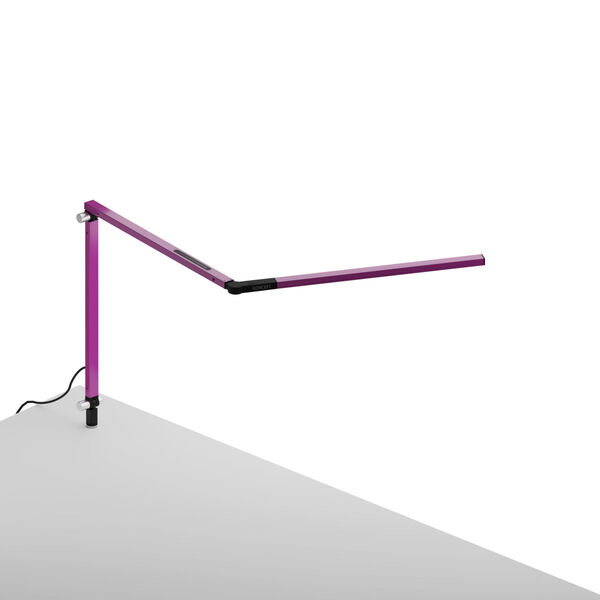 Z-Bar Purple LED Desk Lamp with Through Table Mount, image 1