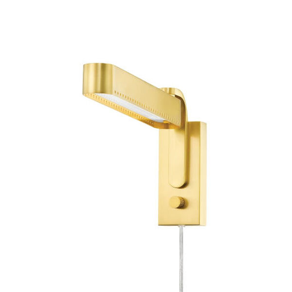 Julissa Aged Brass Integrated LED Swing Arm, image 2