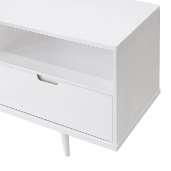 Ivy White Solid Wood TV Stand with Three Drawers, image 4