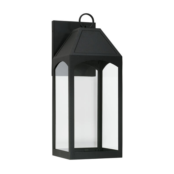 Burton Black 20-Inch Outdoor One-Light Night Sky Wall Lantern with Clear Glass, image 1