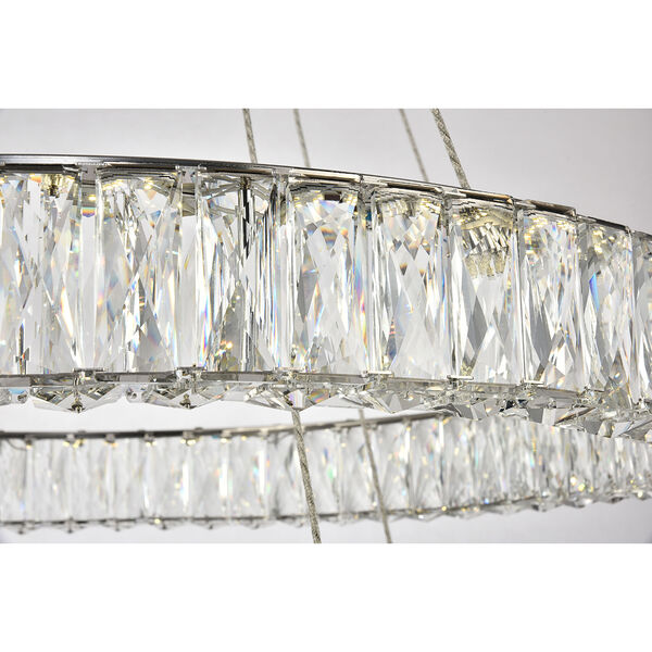 Monroe Chrome 31-Inch Two-Tier LED Chandelier, image 5