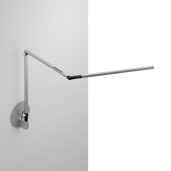 Z-Bar Silver Warm Light LED Slim Desk Lamp with Hardwire Wall Mount, image 1