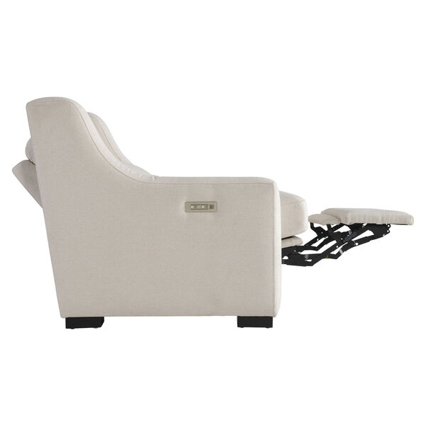 Germain White and Black Fabric Power Motion Chair, image 4
