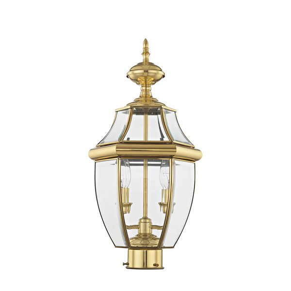 Monterey Polished Brass Two-Light Outdoor Fixture, image 2