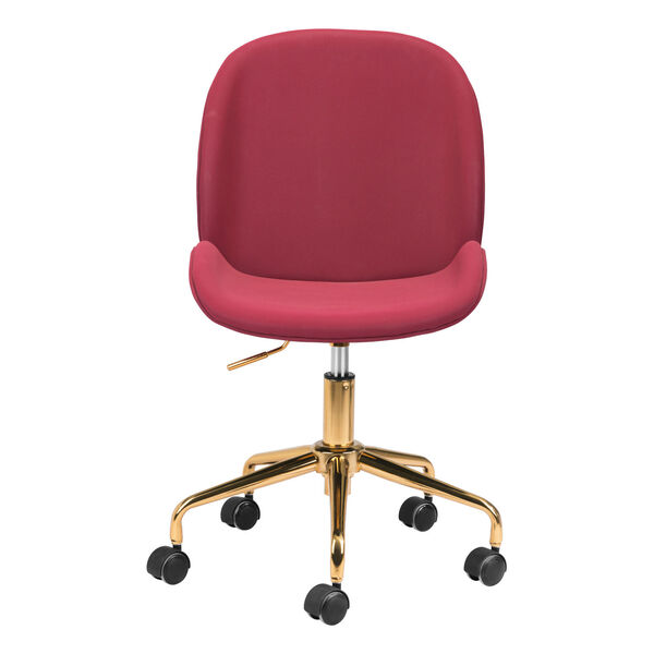 Miles Red and Gold Office Chair, image 4
