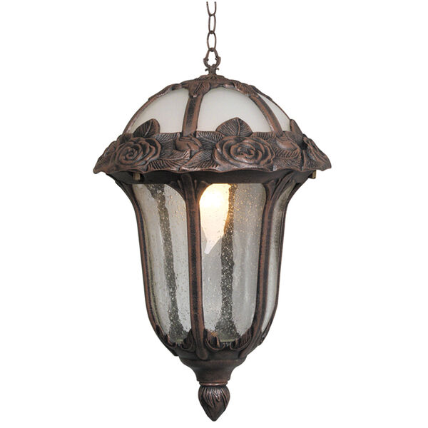 Rose Garden Small Chain Pendant Light with Clear Seedy Glass, image 1
