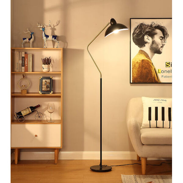 Swoop Black LED Floor Lamp, image 3