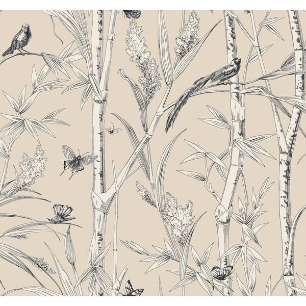 Bambou Toile Beige Wallpaper, image 2