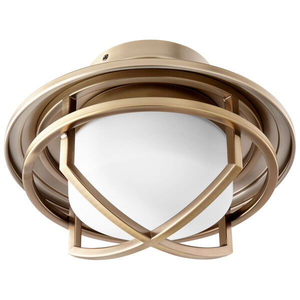 Fleet Aged Brass LED Ceiling Fan Light Kit, image 1