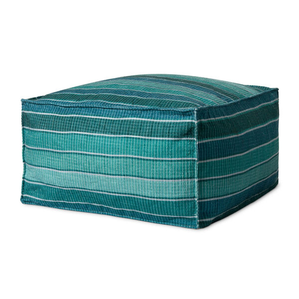 Lagoon and Blue 24-Inch x 24-Inch Pouf, image 1