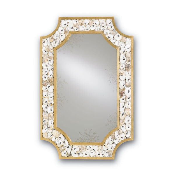 Margate Gold Leaf and Natural Oyster Shell Mirror, image 1