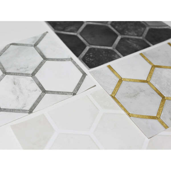 NextWall Inlay Hexagon Peel and Stick Wallpaper, image 3