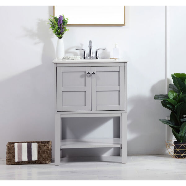 Mason Gray 25-Inch Vanity Sink Set, image 2