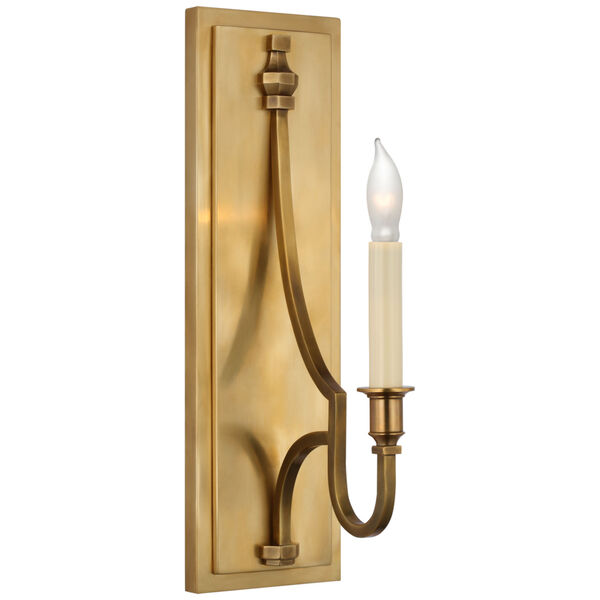 Mykonos Medium Sconce in Antique-Burnished Brass by Chapman  and  Myers, image 1