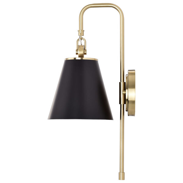 Dover Black and Vintage Brass One-Light Wall Sconce, image 4