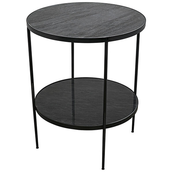 Rivoli Metal with Marble Side Table, image 9